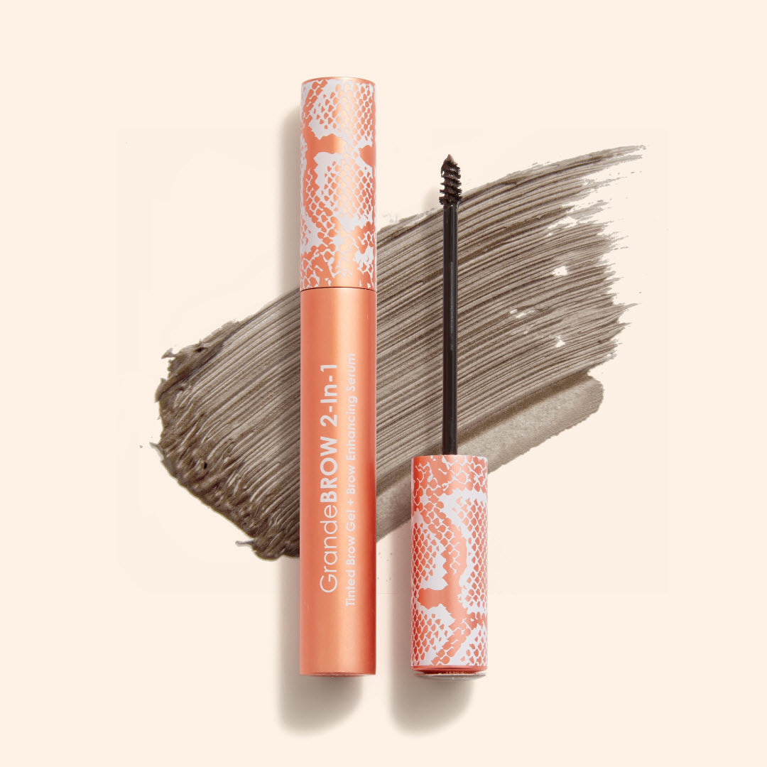 Grande Cosmetics® GrandeBROW 2-In-1 Tinted Brow Gel + Brow Enhancing Serum Taupe