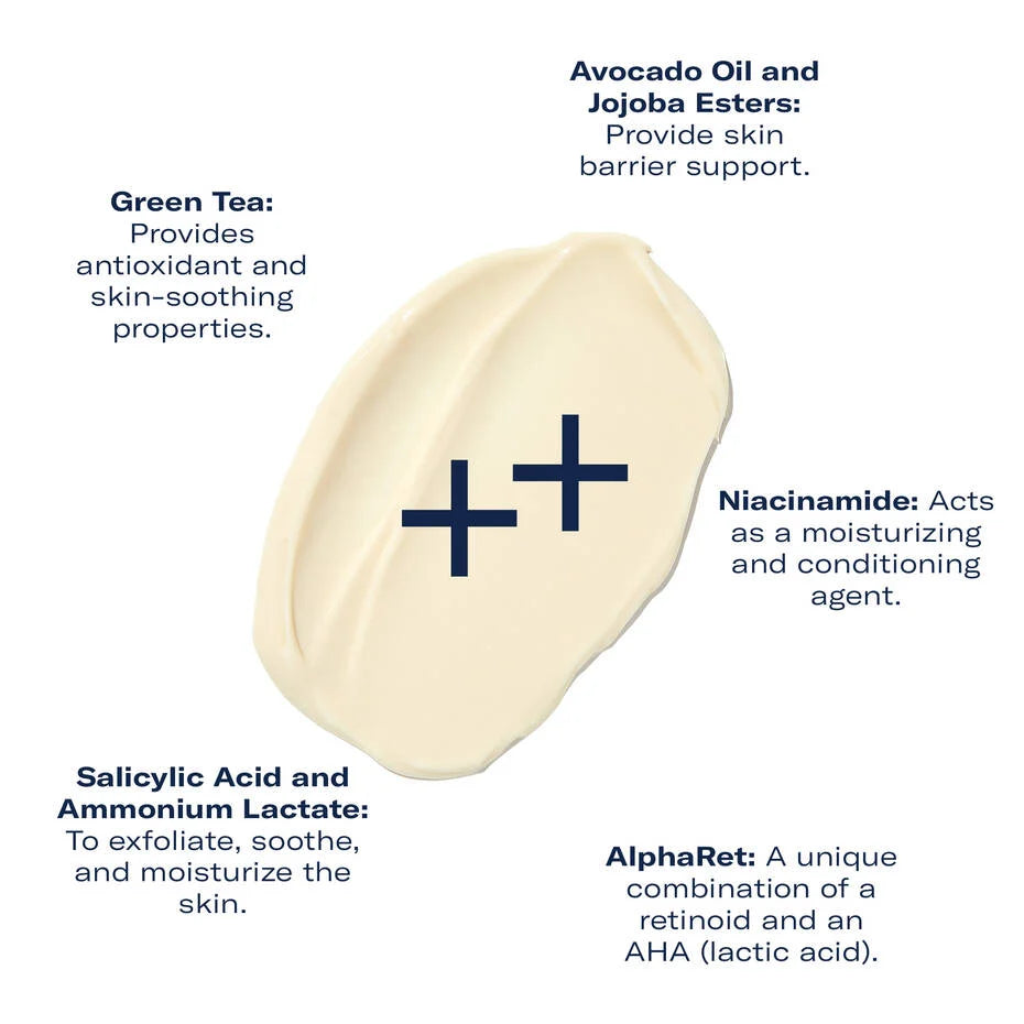 Skinbetter Science AlphaRet Body Overnight Cream angled view – resurfacing overnight body moisturizer with salicylic acid, avocado oil, and niacinamide