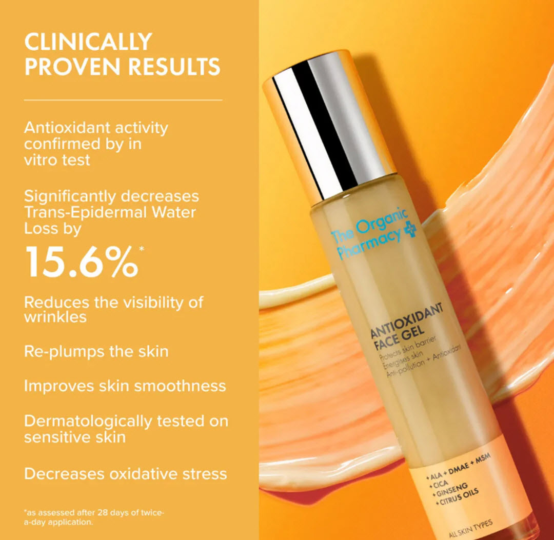 The Organic Pharmacy® Antioxidant Face Gel with Cica & Ginseng 35ml