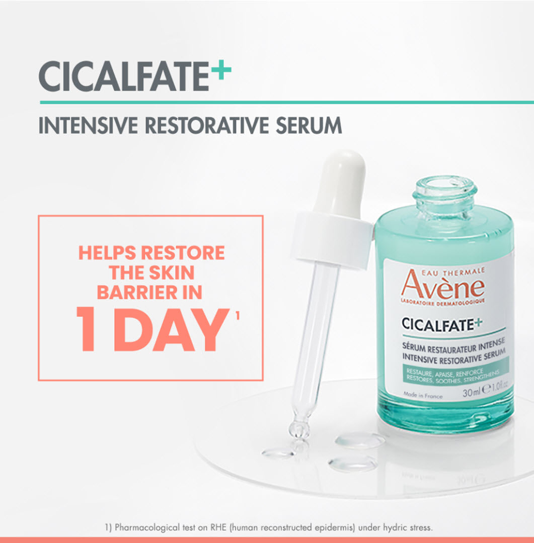 Avene Cicalfate+ Intensive Restorative Serum shown to help restore the skin barrier in 1 day