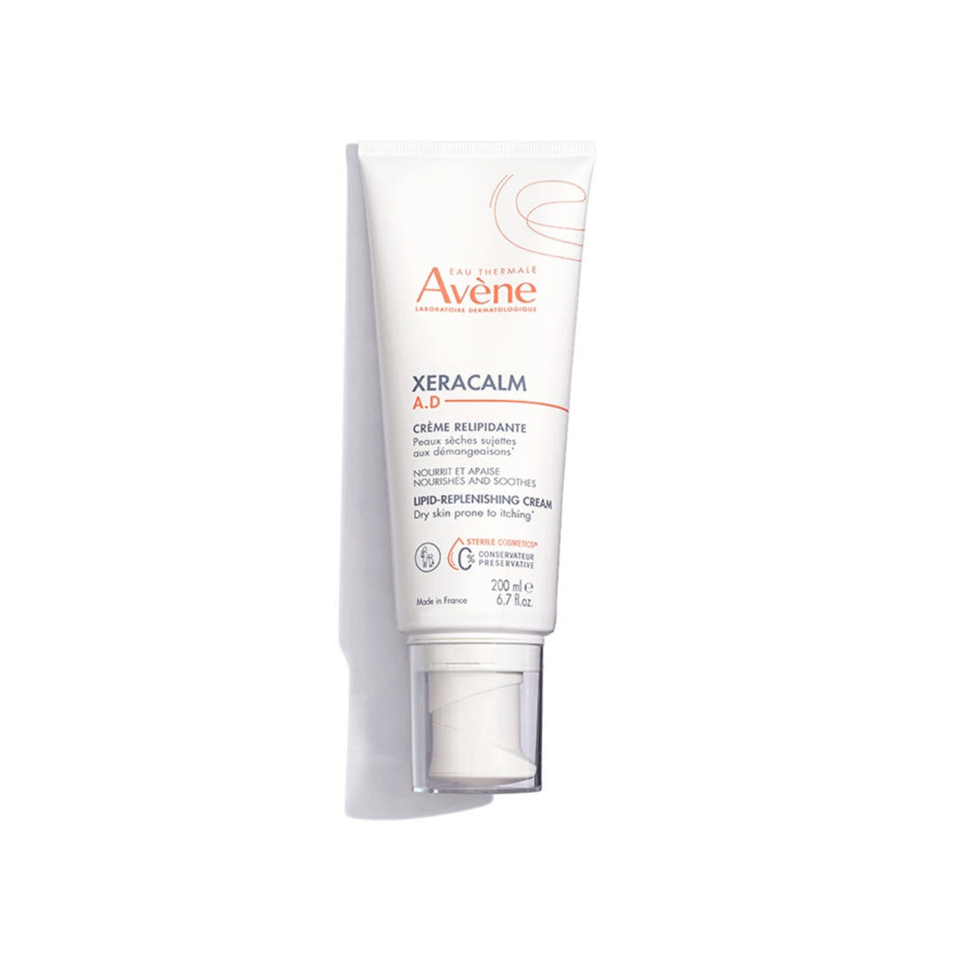 Avene XeraCalm A.D Lipid-Replenishing Cream tube, 200ml / 6.7 fl oz, for dry skin prone to itching