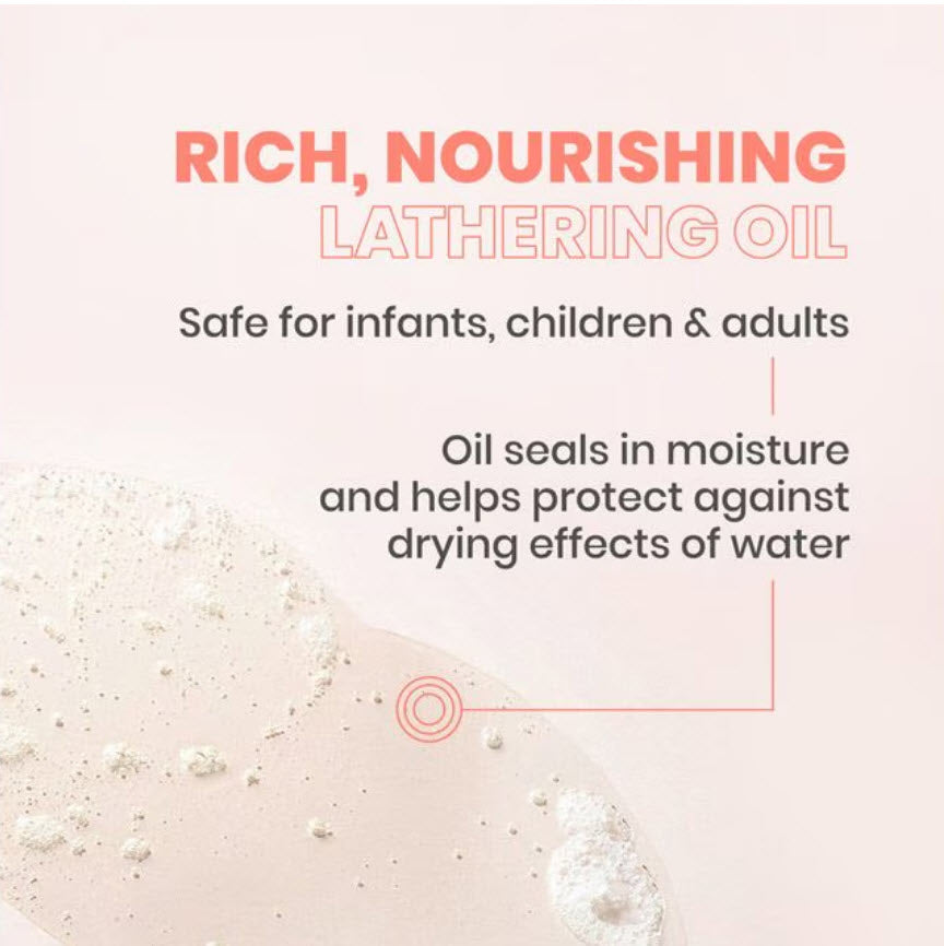 Avene XeraCalm A.D Lipid-Replenishing Cleansing Oil described as a rich, nourishing lathering oil safe for infants, children, and adults