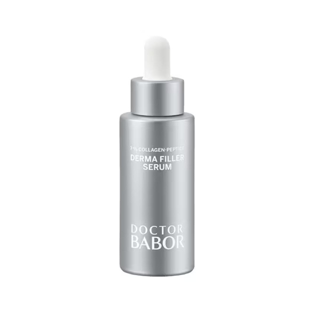 BABOR Derma Filler Serum 10ml silver dropper bottle with 7 percent collagen peptide