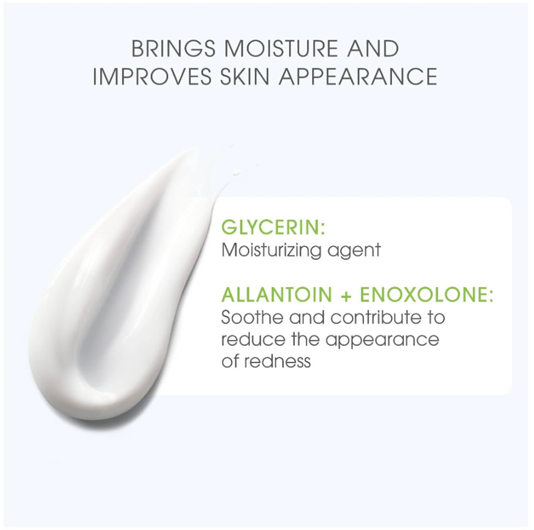Bioderma Sebium Hydra texture swatch, brings moisture and improves skin appearance with glycerin as a moisturizing agent and allantoin plus enoxolone to soothe and reduce the appearance of redness
