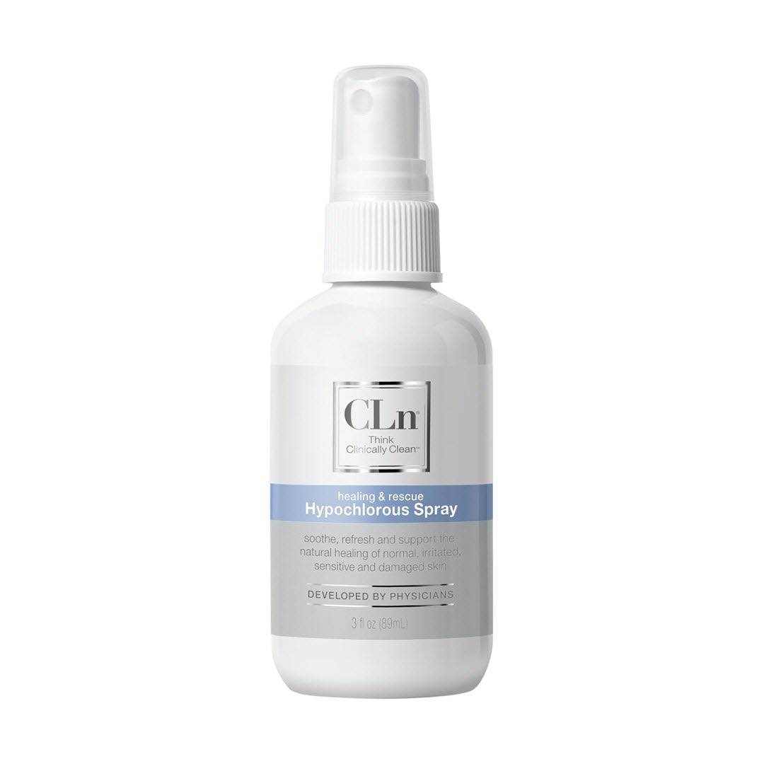 CLn Hypochlorous Spray 3 fl oz bottle, healing & rescue formula to soothe, refresh and support the natural healing of normal, irritated, sensitive and damaged skin