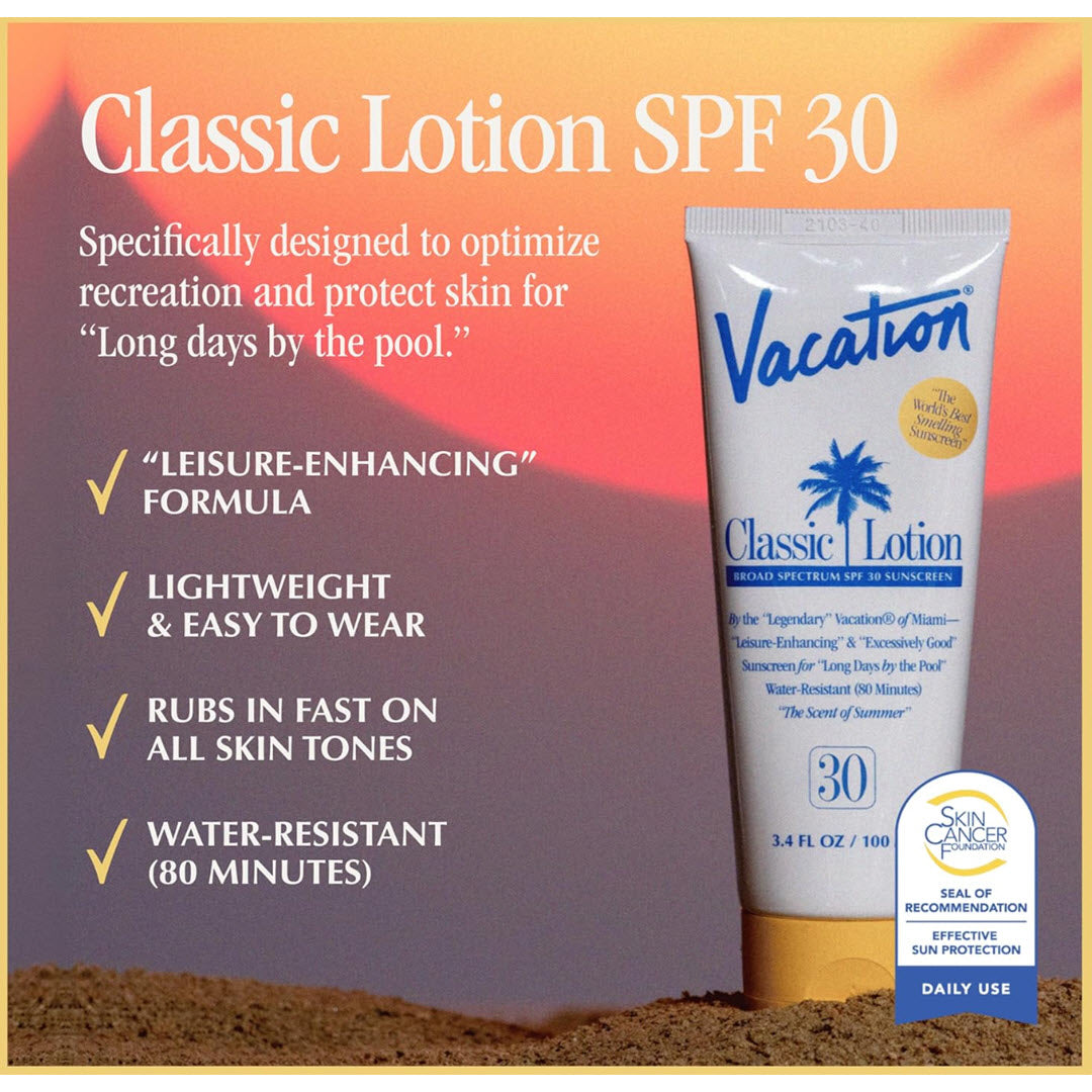 Vacation® Classic Lotion SPF 30 Sunscreen 3.4 oz