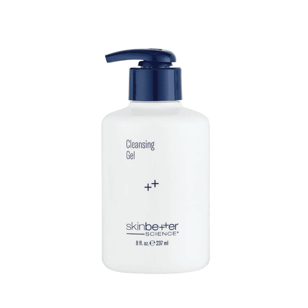 Skinbetter Science Cleansing Gel 8 fl oz 237ml pump bottle – sulfate-free foaming gel cleanser for all skin types including sensitive skin