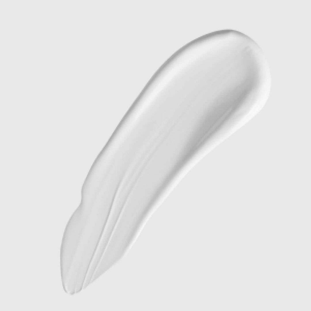 Clinical Skin Matte Sunscreen SPF 50 white cream formula swatch showing lightweight sheer texture on light grey background