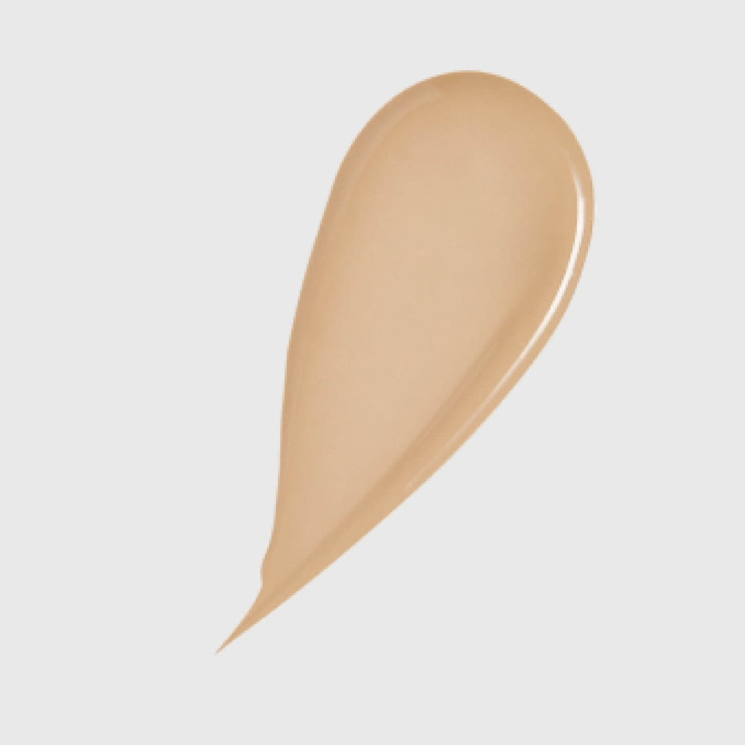 Clinical Skin Matte Tinted Sunscreen SPF 50 beige tinted formula swatch showing blendable skin-tone coverage on light grey background