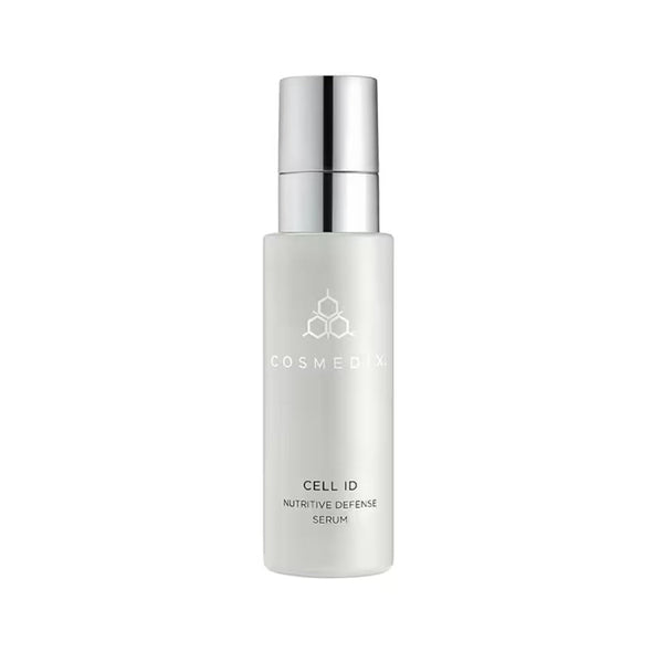 Cosmedix Cell ID Nutritive Defense Serum 1.0 fl oz pump bottle shown against a white background