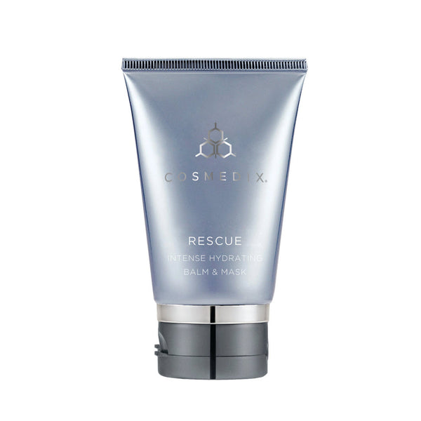 Cosmedix Rescue Intense Hydrating Balm & Mask tube shown against a white background