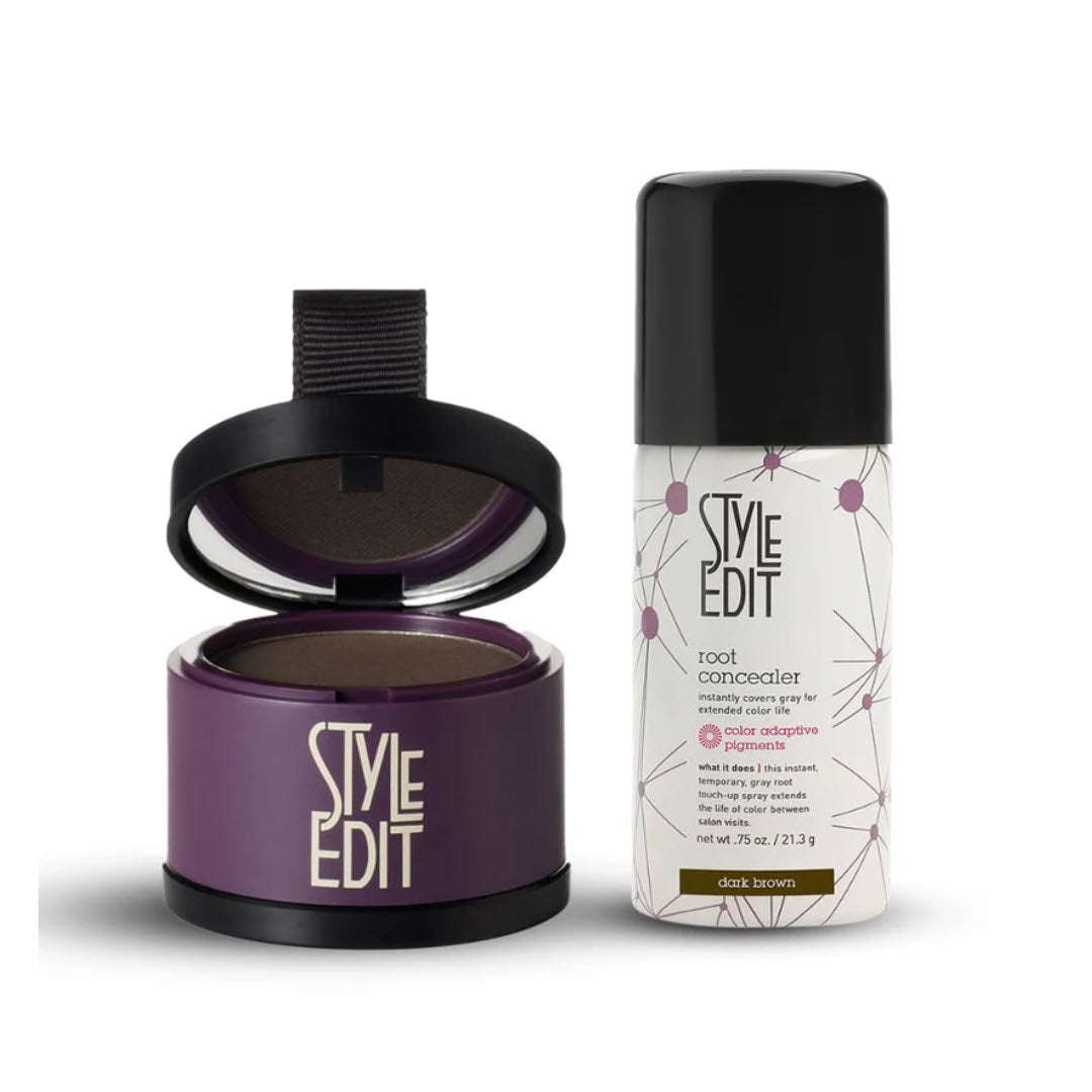Style Edit® Root Touch Up Powder and Travel Size Spray Duo - Dark Brown