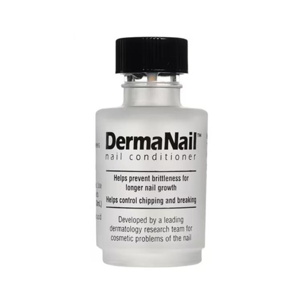 DermaNail Nail Conditioner 1 oz frosted glass bottle shown against a white background
