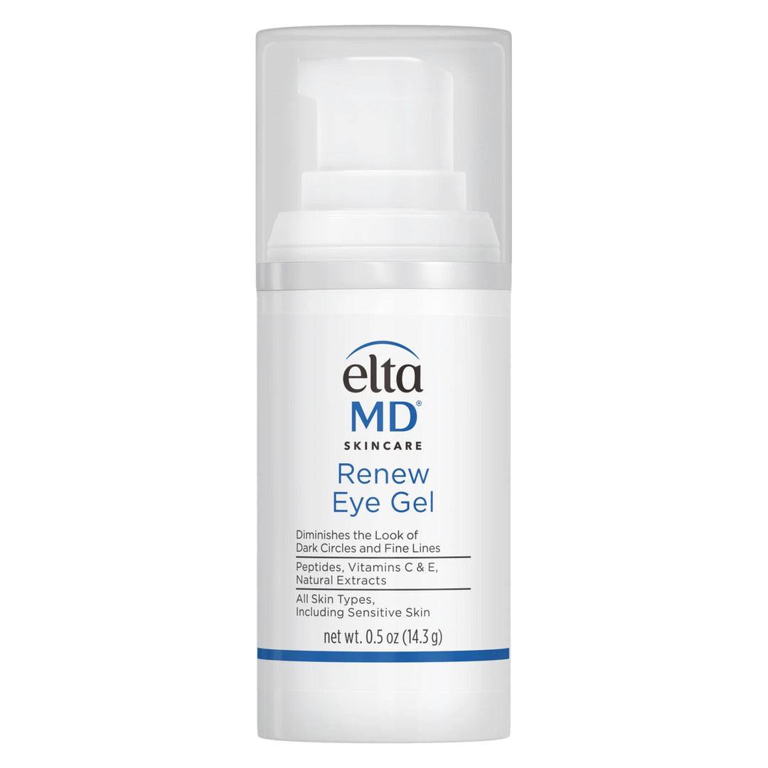 EltaMD Renew Eye Gel 0.5 fl oz – peptide and vitamin C eye gel in airless pump bottle that diminishes dark circles, fine lines, and puffiness for all skin types including sensitive