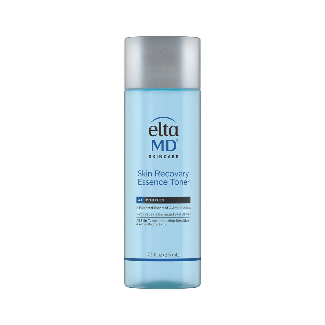 EltaMD Skin Recovery Essence Toner 7.3 fl oz – AAComplex patented amino acid blend toner in light blue bottle that repairs damaged skin barrier for sensitive and acne-prone skin