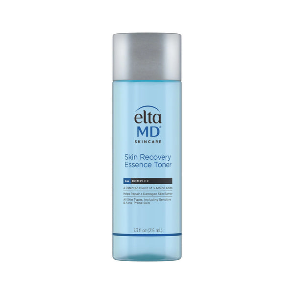 EltaMD Skin Recovery Essence Toner 7.3 fl oz – AAComplex patented amino acid blend toner in light blue bottle that repairs damaged skin barrier for sensitive and acne-prone skin