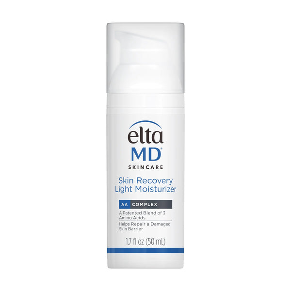 EltaMD Skin Recovery Light Moisturizer 1.7 oz airless pump with AA Complex amino acid blend to repair damaged skin barrier