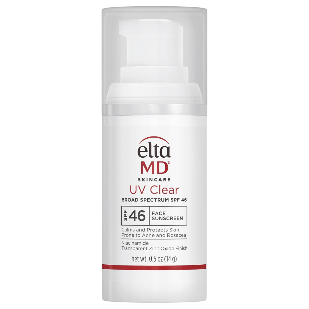EltaMD UV Clear Broad-Spectrum SPF 46 0.5 oz travel size face sunscreen that calms and protects acne and rosacea prone skin