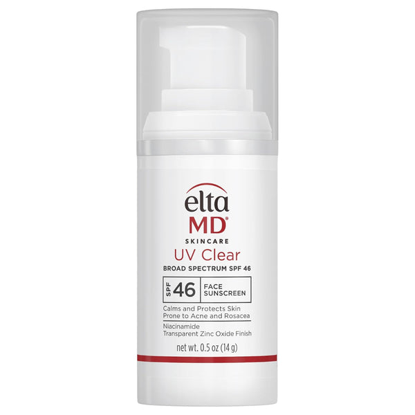 EltaMD UV Clear Broad-Spectrum SPF 46 0.5 oz travel size face sunscreen that calms and protects acne and rosacea prone skin