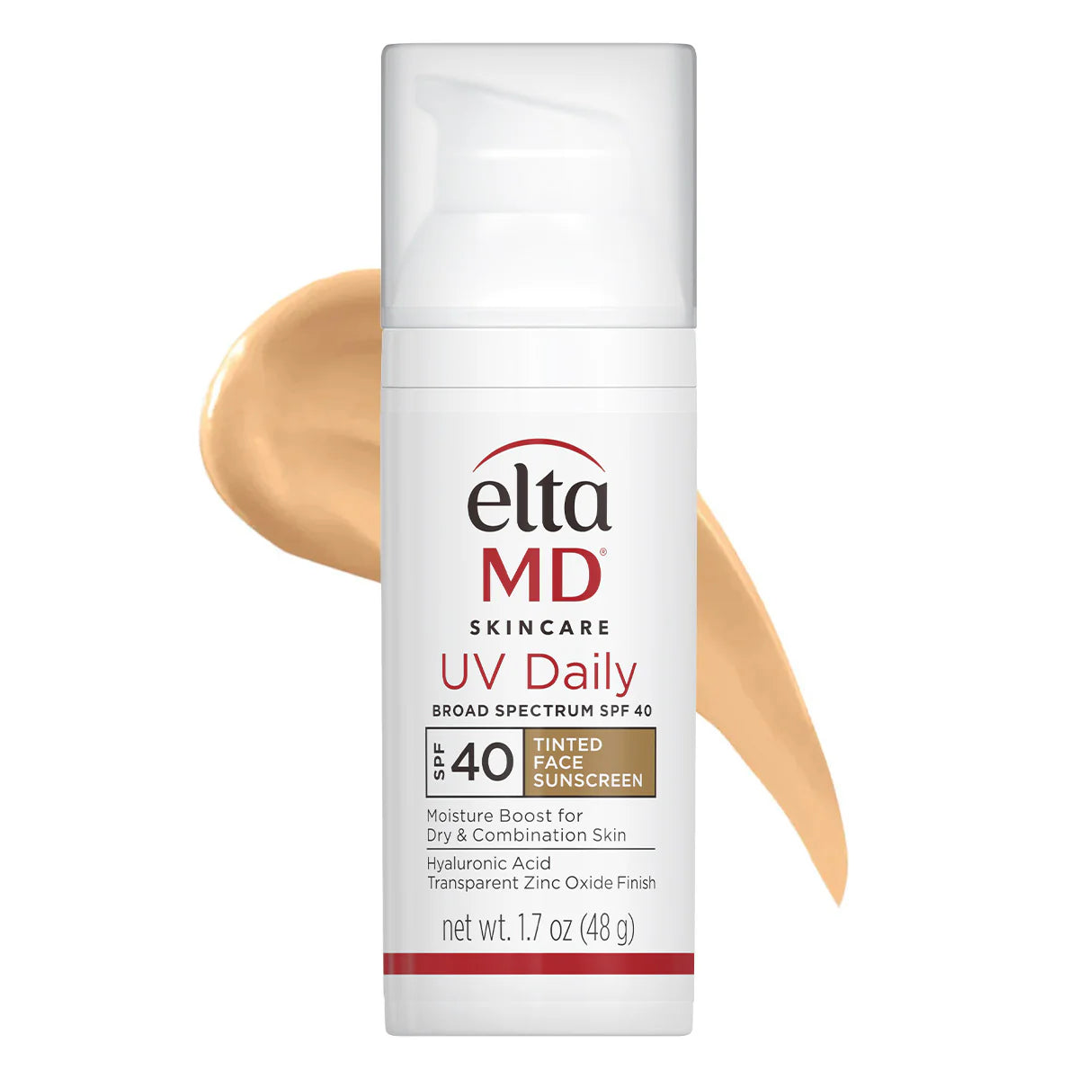 EltaMD UV Daily Tinted Broad-Spectrum SPF 40 Face Sunscreen 1.7 oz – hyaluronic acid and zinc oxide tinted sunscreen in white airless pump bottle with moisture boost for dry and combination skin