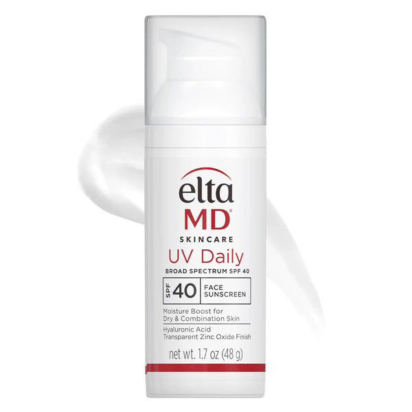 EltaMD UV Daily Broad-Spectrum SPF 40 Face Sunscreen 1.7 oz – hyaluronic acid and zinc oxide daily face sunscreen in white airless pump bottle with moisture boost for dry and combination skin