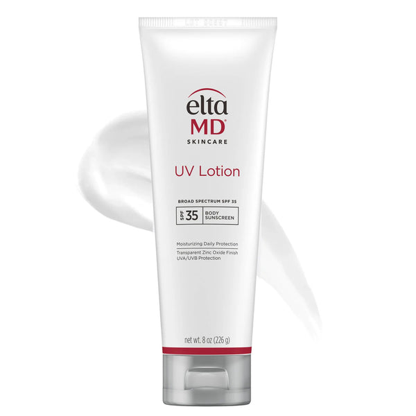 EltaMD UV Lotion Broad-Spectrum SPF 35 8 oz – moisturizing body sunscreen with transparent zinc oxide finish for daily UVA and UVB protection for all skin types
