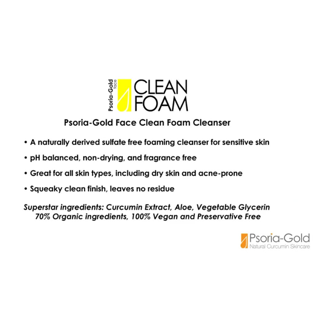 Psoria-Gold® FACE Clean Foam Cleanser 4.0 oz
