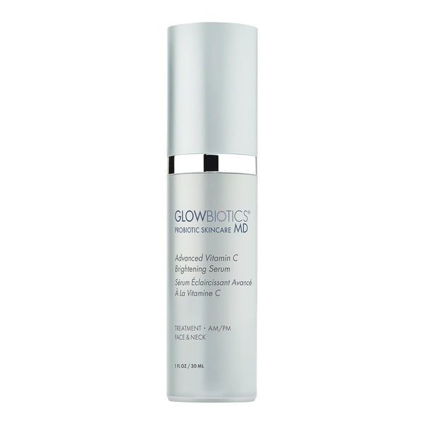 Glowbiotics MD Advanced Vitamin C Brightening Serum pump bottle, 1 fl oz / 30ml