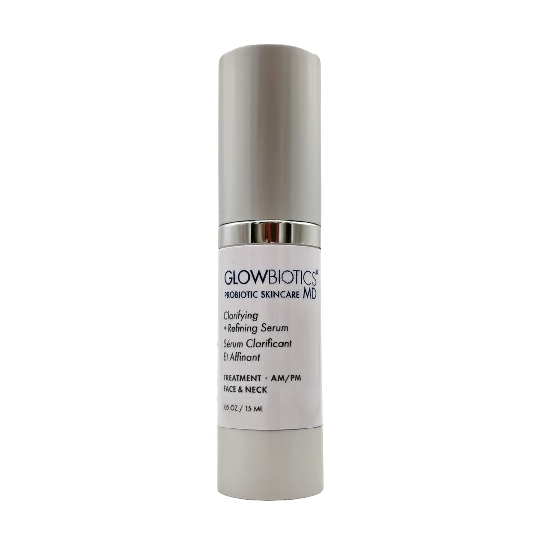 Glowbiotics MD Clarifying + Refining Serum pump bottle, 0.5 oz / 15ml