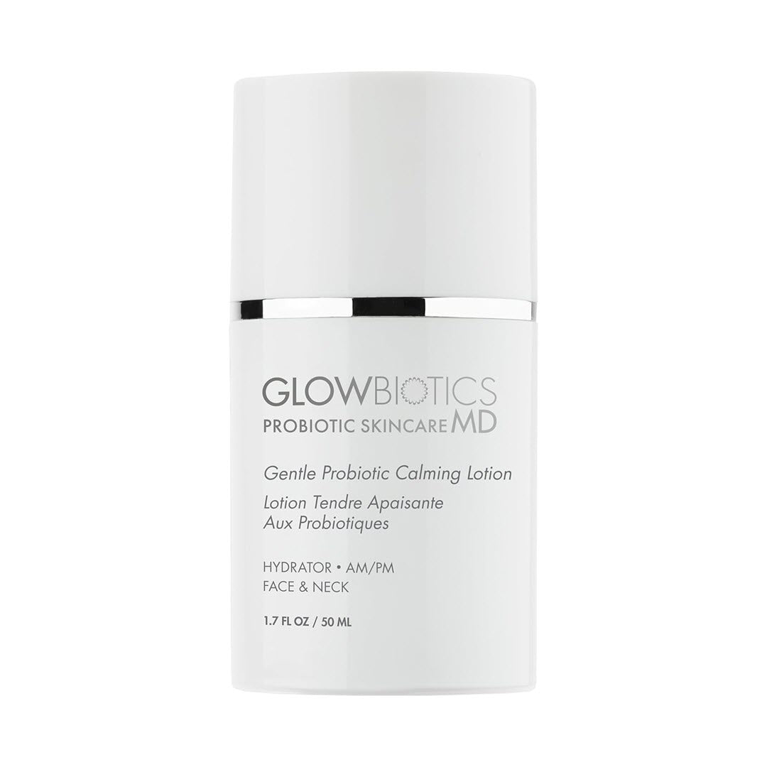 Glowbiotics MD Gentle Probiotic Calming Lotion bottle, 1.7 fl oz / 50ml