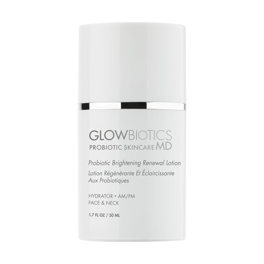 Glowbiotics MD Probiotic Brightening Renewal Lotion bottle, 1.7 fl oz / 50ml