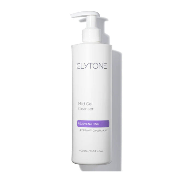 Glytone Mild Gel Cleanser 400ml large size rejuvenating cleanser with 4.7 PFAV glycolic acid for daily gentle cleansing