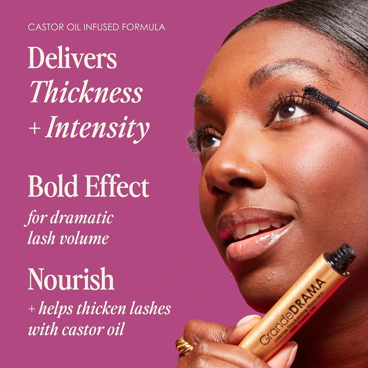 Grande Cosmetics® GrandeDRAMA Intense Thickening Mascara with Castor Oil 0.32 oz