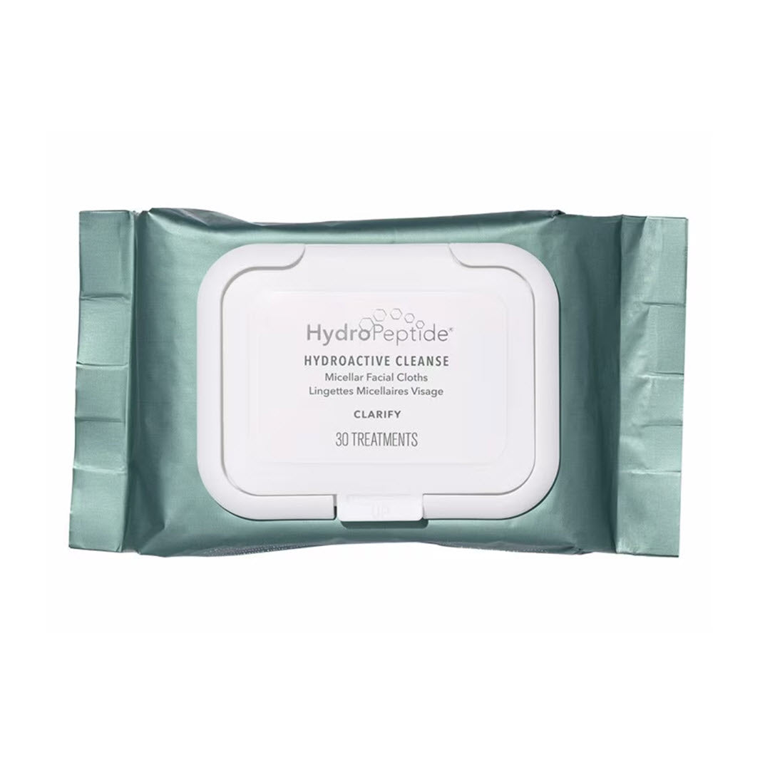 HydroPeptide® HydroActive Cleanse: Micellar Cleansing Cloths 30 Wipes