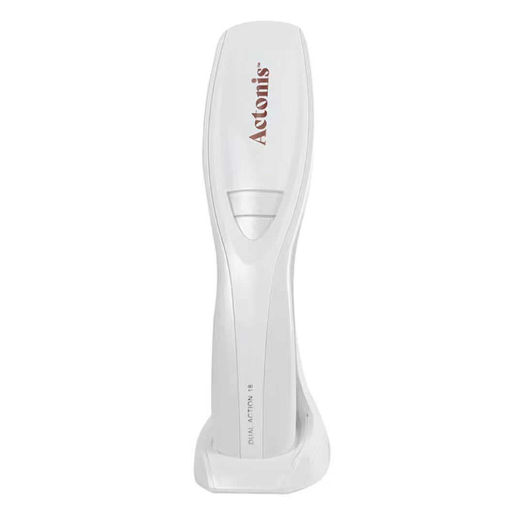 HairMax Actonis 18 Dual Action LaserComb white laser comb device front view