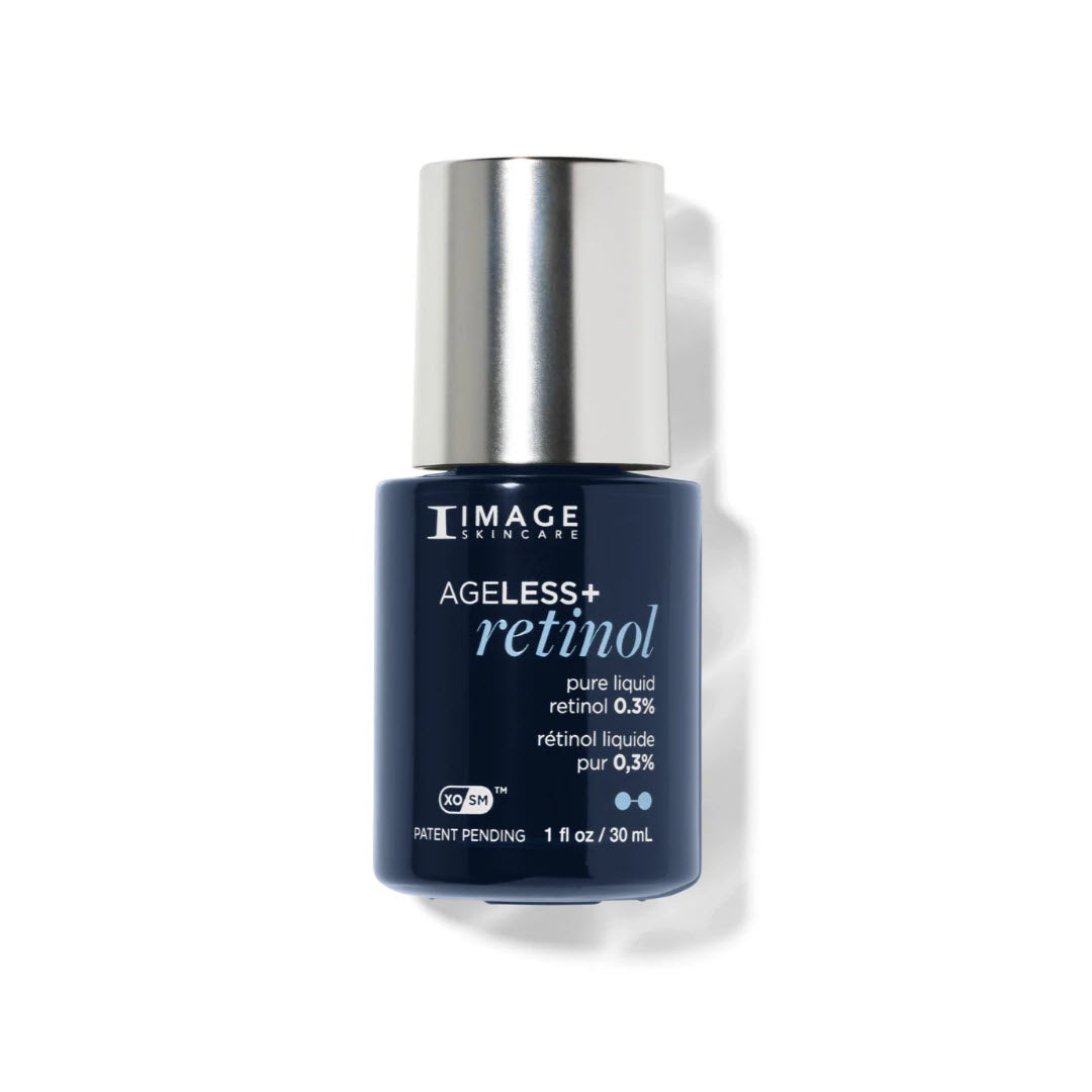 IMAGE Skincare AGELESS+ Retinol Pure Liquid Retinol 0.3% bottle shown against a white background, 1 fl oz