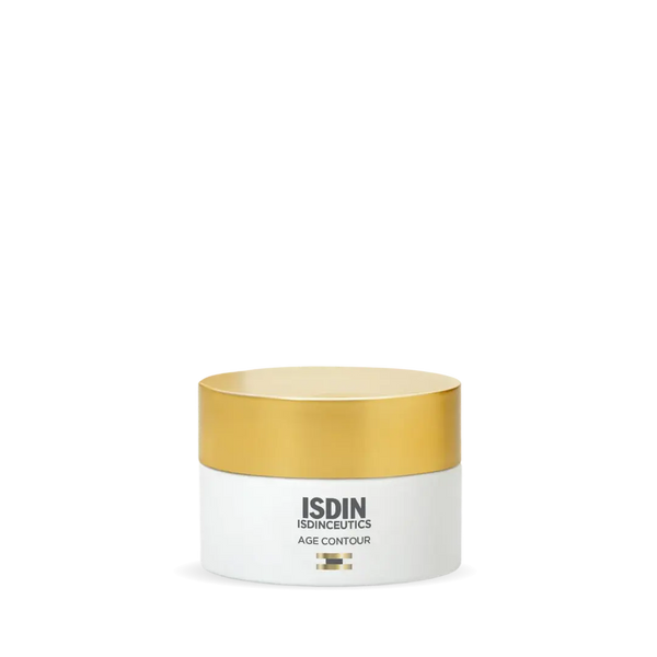 ISDIN AGE Contour 1.81oz jar with gold lid and white base