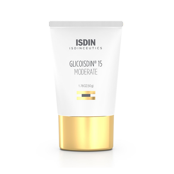 ISDIN Glicoisdin 15 Moderate Gel 1.76oz tube with gold cap
