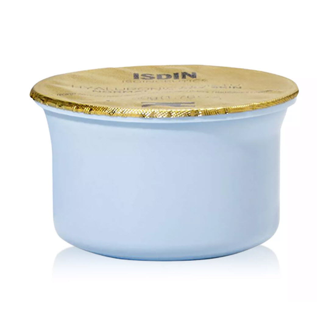 ISDIN Hyaluronic Moisture Normal to Dry Skin Eco-Refill blue capsule with gold foil seal