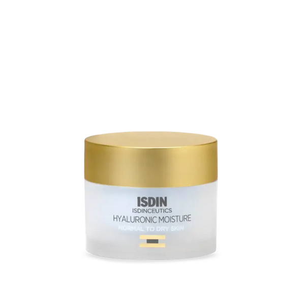 ISDIN Hyaluronic Moisture Normal to Dry Skin 50g jar with gold lid