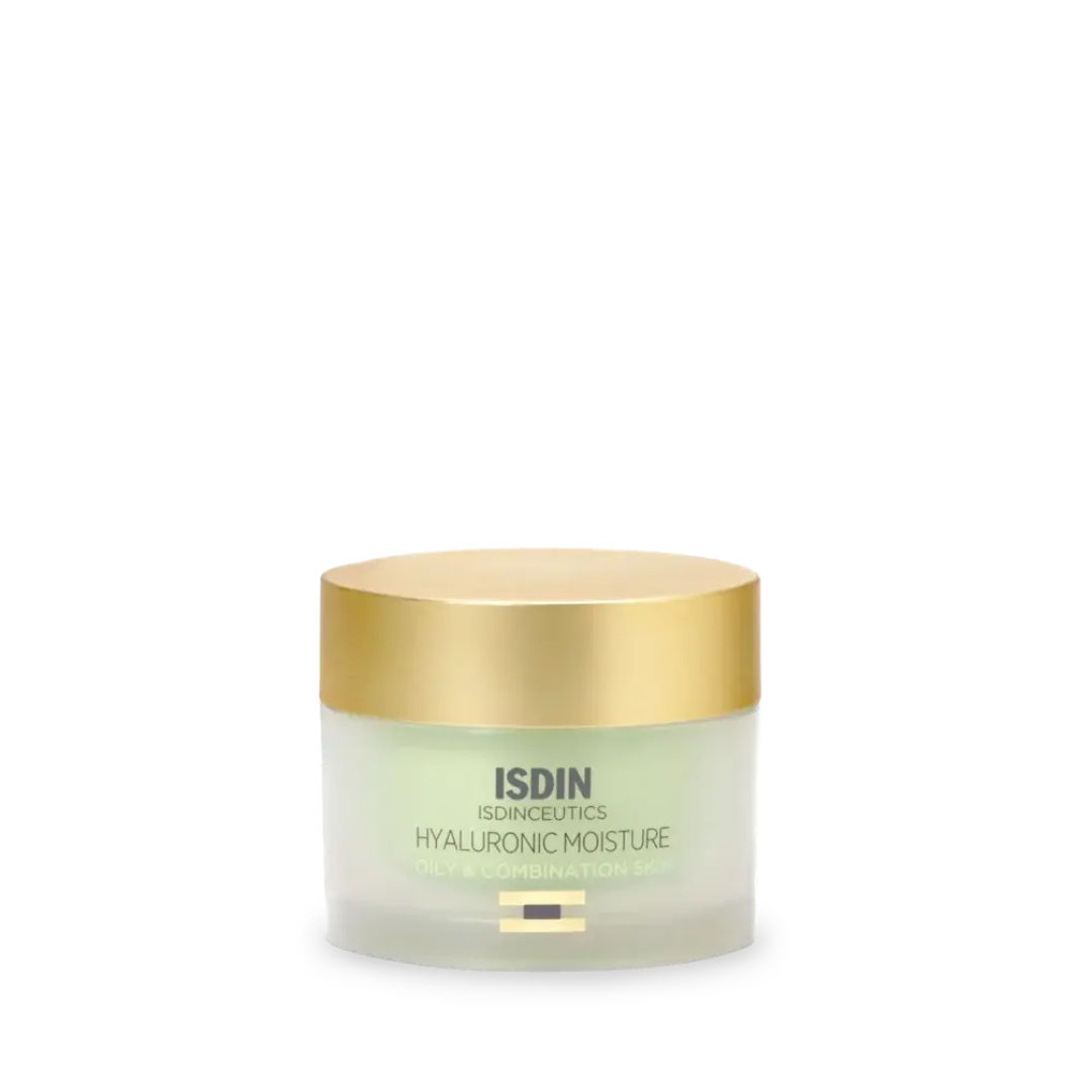 ISDIN Hyaluronic Moisture Oily and Combination Skin 50g jar with gold lid