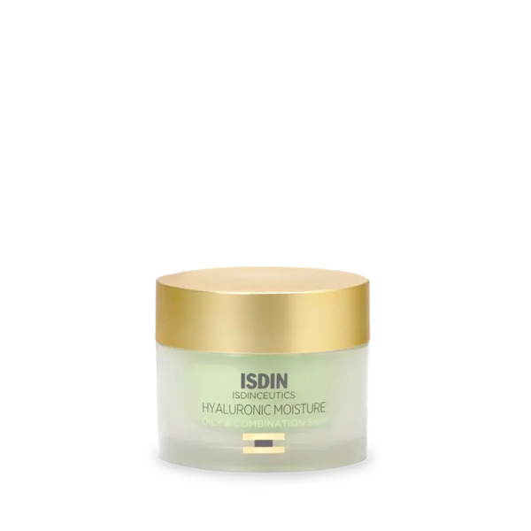 ISDIN Hyaluronic Moisture Oily and Combination Skin 50g jar with gold lid