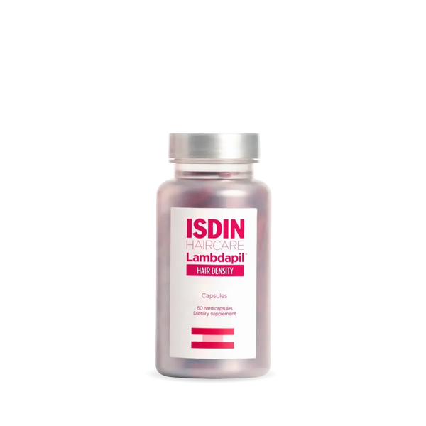 ISDIN Lambdapil Hair Density Capsules 60 count bottle with silver cap