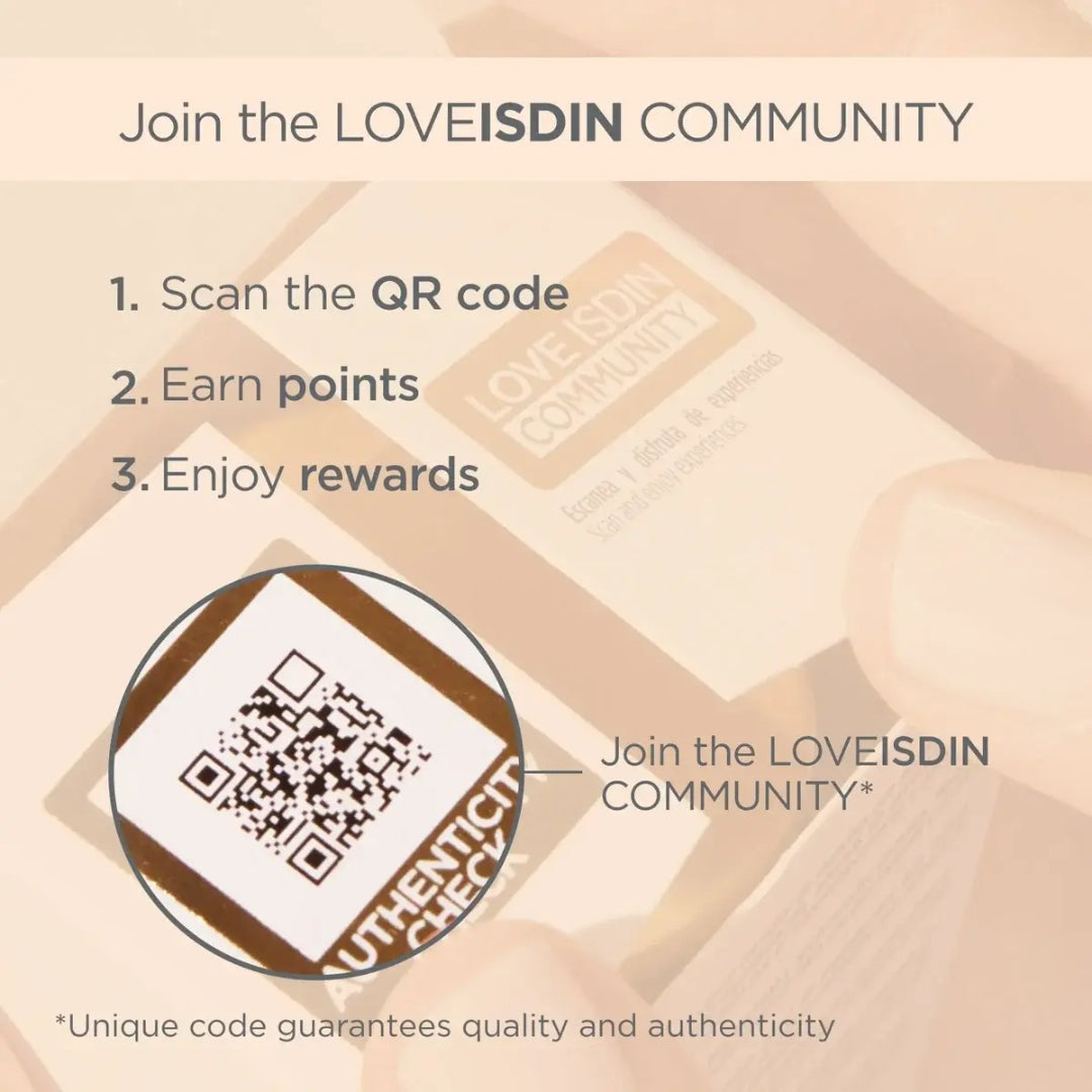 Join the LOVEISDIN Community QR code authenticity check card for earning points and rewards