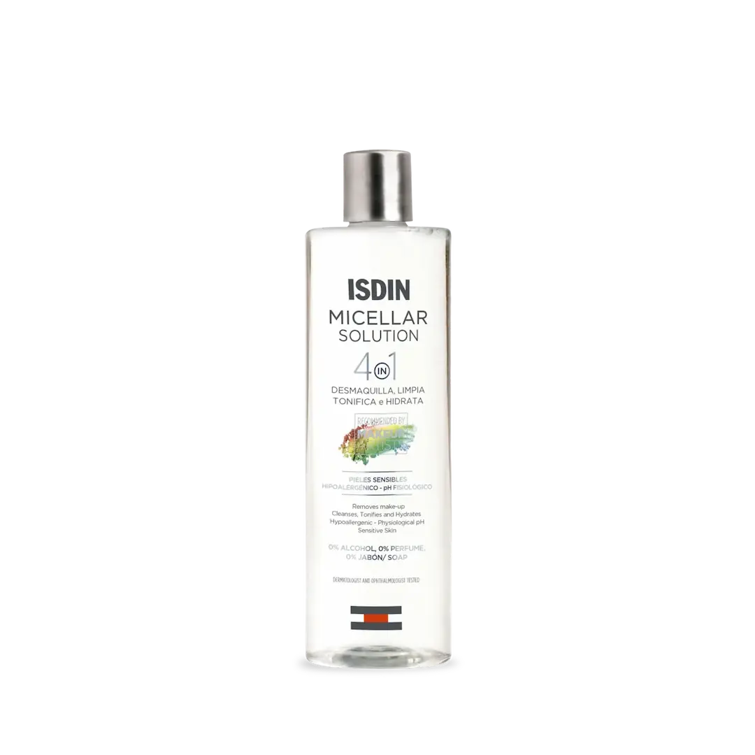 ISDIN Micellar Solution 4 in 1 400mL bottle with silver cap