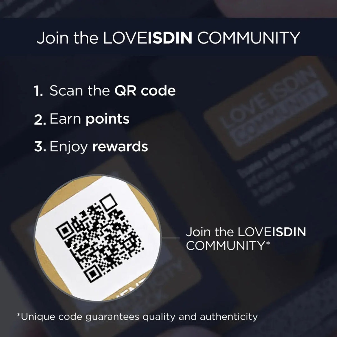 Join the LOVEISDIN Community QR code authenticity check card for earning points and rewards