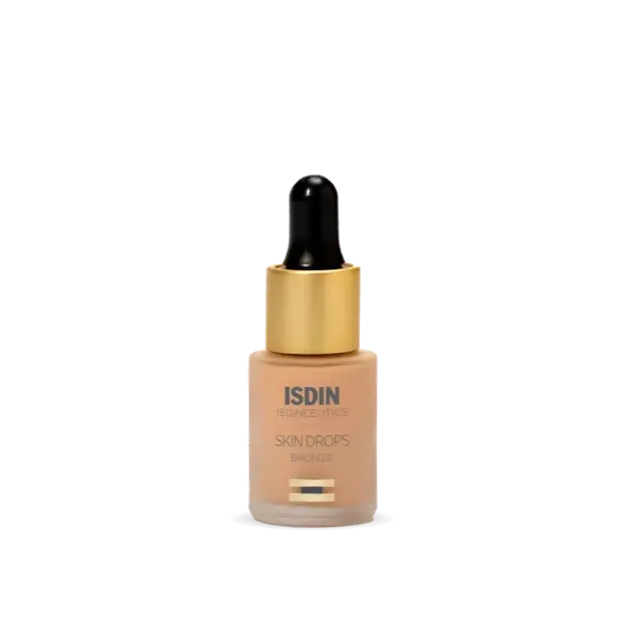 ISDIN Skin Drops Bronze 15mL liquid foundation dropper bottle