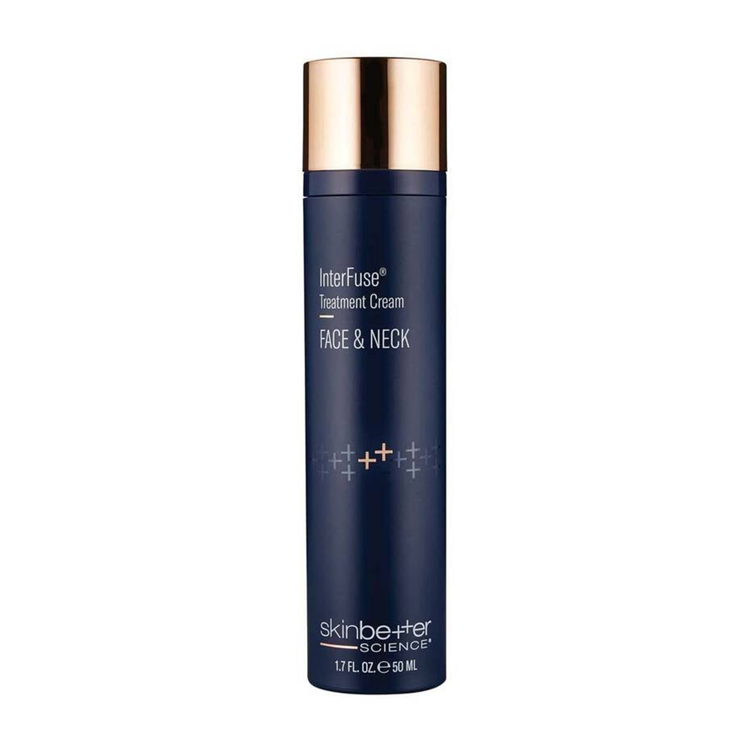 Skinbetter Science InterFuse Treatment Cream Face and Neck 1.7 fl oz – firming moisturizer with messenger peptides and olive extract for sagging skin and wrinkles