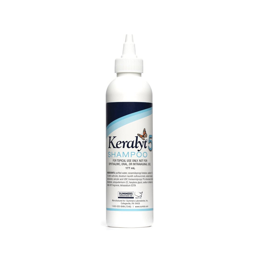 Keralyt 5 Shampoo bottle with applicator tip, 177 mL