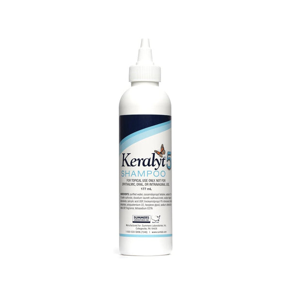 Keralyt 5 Shampoo bottle with applicator tip, 177 mL